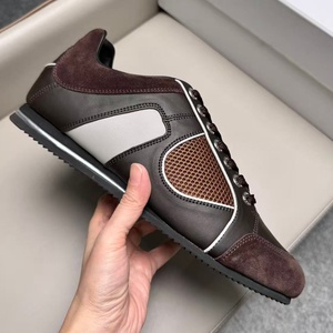 Zapatillas Deportivas Retro con Cordones, Cómodas, de Moda, para Caminar, de Alta Calidad, Diseño de Diseñador, Transpirables, de Cuero y Malla, de Caña Baja - Product Image 5