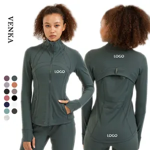 Damen Winter Plus Size Langarm Sportswear Zip-Up Tops Mantel Workout Gym Laufen Frauen Yoga Jacke