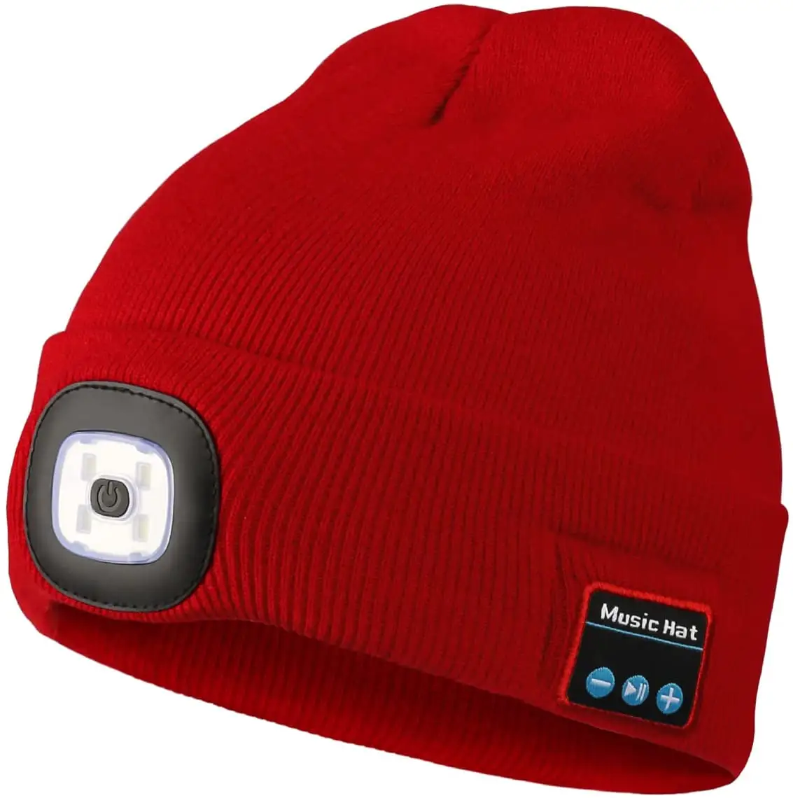 Phổ Biến LED Thắp Sáng Đèn Pin Beanie Music Hat Với Tai Nghe Và Loa Stereo