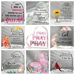 Акриловый сувенир в форме сердца с надписью «Любовь», памятный подарок на День святого Валентина, День матери, День благодарения и Хэллоуин - Product Image 6