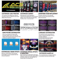 Machine à fléchettes professionnelle ACS avec écran 15,6 pouces, en alliage métallique, 100-240V, pour 4 joueurs, avec effets lumineux clignotants et sonores, personnalisable