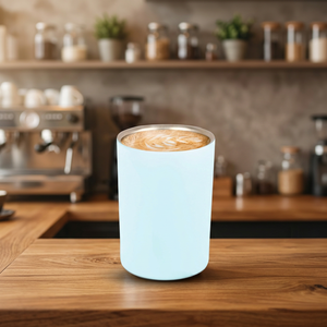 Taza de Acero Inoxidable de 250 ml con Tapa, Logotipo Personalizado por Sublimación, Diseño Mandala, Aislada, Retención de Calor por 6 Horas, para Cafetería - Product Image 3
