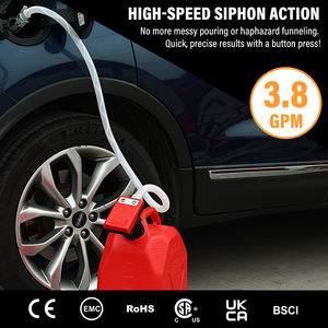 Pompe de transfert de carburant semi-automatique à moteur DC unique, 4 adaptateurs, 3,8 GPM, basse pression, certifiée CE, OEM 5V/12V pour l'industrie automobile - Product Image 4