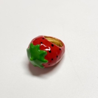 Nouvelle Mode Fruits Conception Pomme Fraise Citron Mignon Belle Anneaux Rouge Rose Jaune Doux Couleur Ajustée Dames Partie Bijoux