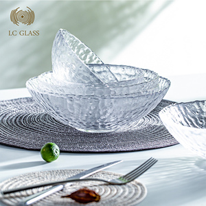 Popolare grande vetro di cristallo cavo Noodle frutta <span class=keywords><strong>ciotola</strong></span> di insalata Set decorazione arredamento per la casa per riunioni di famiglia - Product Image 5