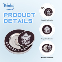 Marqueur de balle de golf personnalisé en verre givré, logo personnalisé, accessoires de golf de haute qualité en relief