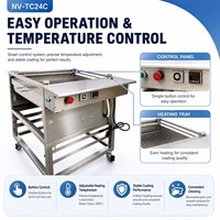 Nouvelle machine automatique à glaçage pour beignets, directement de l'usine, en acier inoxydable 304, avec chauffage réglable, pour pâtisseries, biscuits et boulangerie