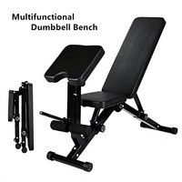 Banc de musculation pliable multifonctionnel, banc de musculation pour barre, rack de squat, banc de musculation à domicile