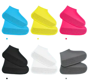 Wasserdichte Silikon-Regens tiefel können mit rutsch festen Gummi-Regenschutz-Silikon-Übers chuhen wieder verwendet werden