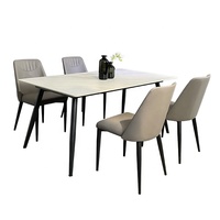 Ensemble de Table à manger nordique en pierre frittée de luxe moderne pour hôtel, nouveaux produits