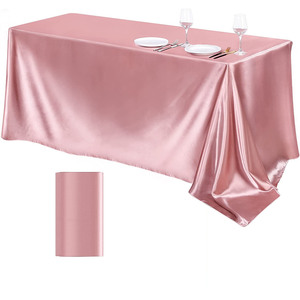 <span class=keywords><strong>Mantel</strong></span> Rectangular de Satén Brillante y Sedoso de 54x108 Pulgadas para Bodas, Fiestas, Banquetes y Eventos, Lavable, Desechable, Resistente al Aceite y al Agua, Estilo Europeo - Product Image 2