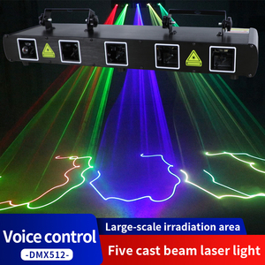 WUZSTAR - Luz Estroboscópica de 5 Lentes con Láser DMX, Luz de Haz para <span class=keywords><strong>DJ</strong></span>, KTV, Fiesta de Baile, Discoteca, Control por Voz, Luz de Discoteca para el Hogar, Club Nocturno, <span class=keywords><strong>Bar</strong></span>, Escenario, <span class=keywords><strong>DJ</strong></span> - Product Image 3