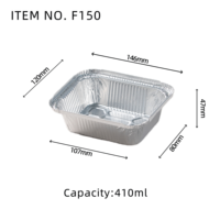 Conteneur en aluminium de 450 ml, petit format, 15 fl oz, barquettes jetables en aluminium avec couvercles transparents, conteneur à bonbons pour Halloween, personnalisable