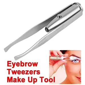 Stainless Steel Elder LED Eyebrow Tweezer With Light