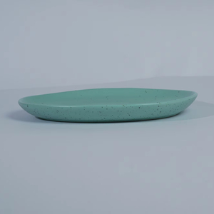 Juego de Platos de Cerámica Esmaltada de Color Verde Redondo, Vajilla de Porcelana para Restaurante, Vajilla para la Mesa - Product Image 1