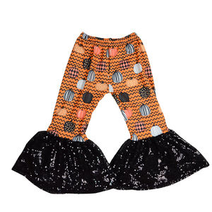 Pantalones de Campana con Lentejuelas y Volantes para Bebés Niñas, Pantalones Acampanados para Niñas - Product Image 6