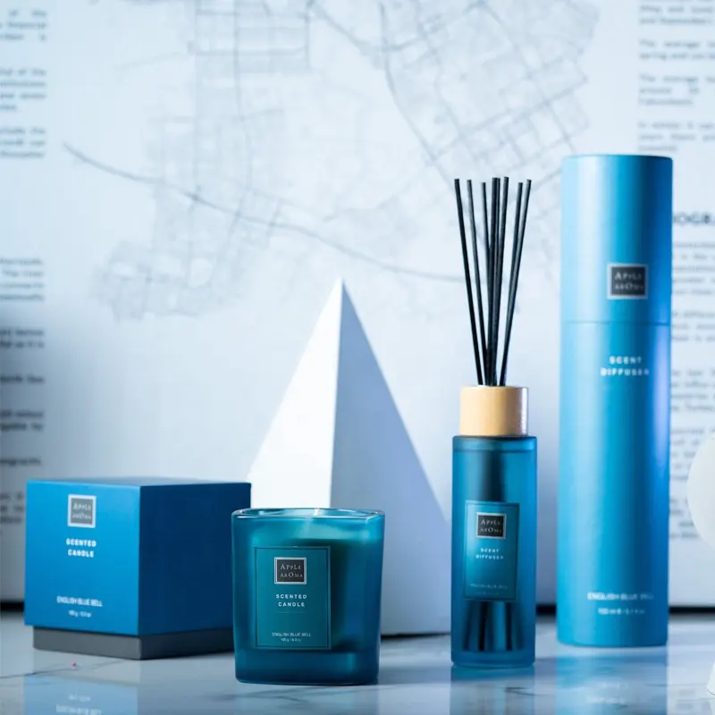 Luxe Nieuwe Product Multicolor Mat Glas Fles Reed Diffuser