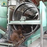 Automatische nieuwe 2t/u hoog-efficiënte hete pers palmboombundel dorsmachine met trommeldesign voor palmolie-extractieplant