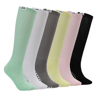 Chaussettes de yoga et de Pilates personnalisées de haute qualité, antidérapantes, avec revers, chaussettes de yoga souples et respirantes, chaussettes de Pilates à maintien pour femmes