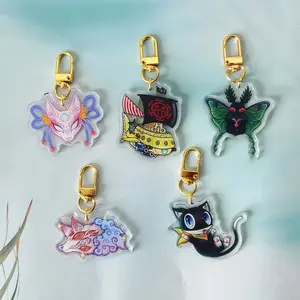 Werbeartikel für anime kunststoff acryl-schlüsselanhänger hersteller personalisierte individuelle acryl-schlüsselanhänger charms