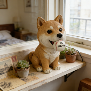 Adorable Estatua de Cachorro Realista en Resina |   Figura de Perro Golden Retriever Labrador Realista para Decoración del Hogar - Product Image 2