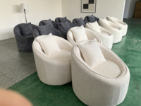 Modhomi Moderner Relaxsessel mit Stauraum, Einzelner Lazy Floor Chair für Wohnzimmer, Heimische Möbel, Sitzsack-Sofa