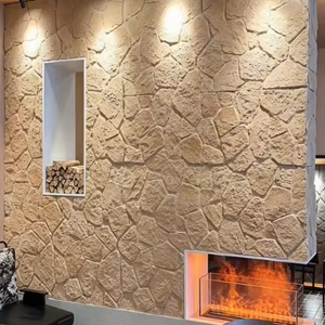 Panel <span class=keywords><strong>de</strong></span> Pared <span class=keywords><strong>de</strong></span> Piedra Sintética <span class=keywords><strong>de</strong></span> <span class=keywords><strong>Poliuretano</strong></span> Ligero para Decoración <span class=keywords><strong>de</strong></span> Paredes Modernas en Salas <span class=keywords><strong>de</strong></span> Estar e Interiores Comerciales - Product Image 1