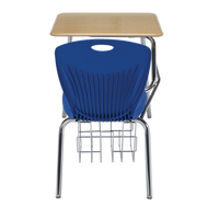 Meubles de classe pour collège, siège en plastique, plateau de table en bois, chaise d'étudiant avec table