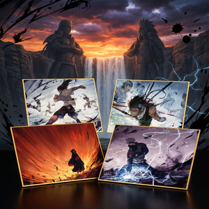 แผ่นศิลปะธีมนินจาขายส่ง ตกแต่งด้วยฟอยล์ลายละเอียดสไตล์เรโทร แนวอนิเมะ สำหรับตกแต่งห้องนั่งเล่น เหมาะสำหรับวัยรุ่นและผู้ใหญ่ สไตล์คลาสสิก - Product Image 2