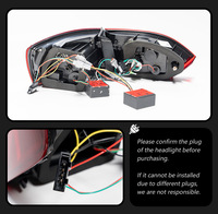 Conjunto de Luces Traseras LED Estilo A6L de XUNBAI, 12V para VW Jetta MK6 Sagitar 2011-2014, Señal de Giro Secuencial, Freno, Conexión Plug & Play