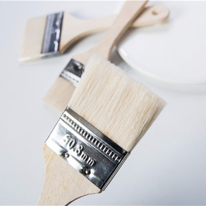 Wooden Handle Wool <b>Brush</b> 3 In Bristle For Painting And Baking - Product Image 1