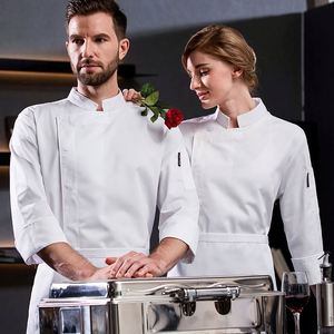 Wholesale Custom Logo Women's Twill <b>Chef</b> Coat Hot Sale Uniform Hotel & Restaurant Kitchen Work for Cooking - Product Image 1