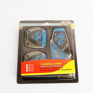 Ensemble de pédales universelles trois pièces bleu or noir pour modification de voiture à transmission manuelle, accélérateur, frein, embrayage - Product Image 2