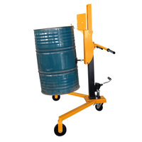 Nouvelle transpalette à commande au pied avec capacité de charge de 400 kg et hauteur de levage de 1,1 m pour la manutention de fûts en fer/plastique/huile