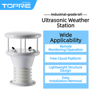 Medidor ultrasónico de velocidad y dirección del viento Toprie, <span class=keywords><strong>radar</strong></span> de monitoreo de temperatura, humedad, lluvia y presión. - Product Image 4