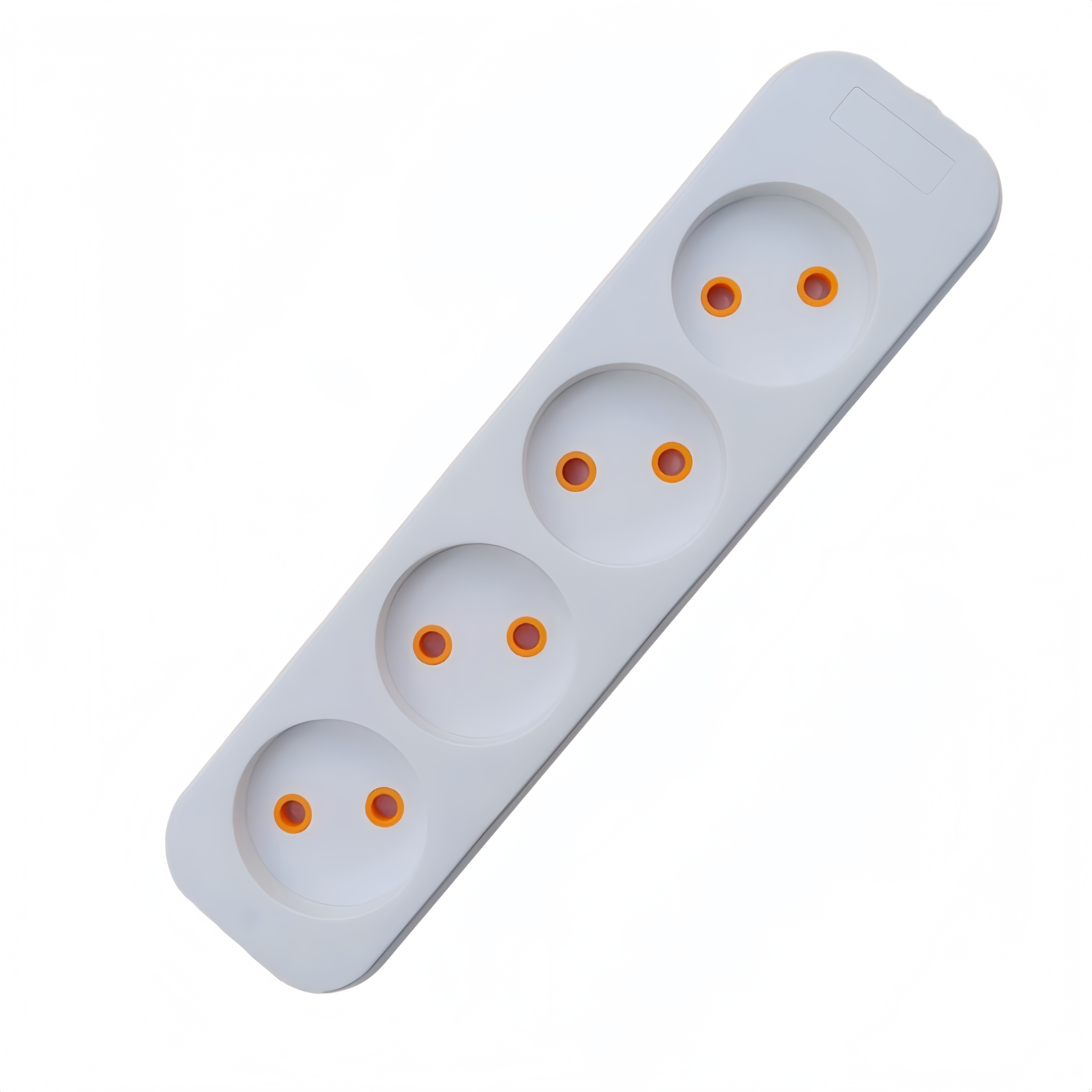 Bianco E7004 con persiane e cornice rossa