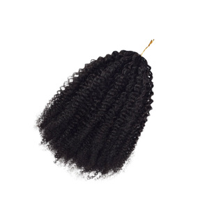 Extensions de cheveux humains brésiliens vierges Remy bruts, bouclés <span class=keywords><strong>afro</strong></span> crépus, pour crochet, 50g, double épaisseur, vente en gros FYD - Product Image 2