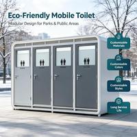 Toilettes publiques préfabriquées durables pour l'extérieur avec lavabo, style personnalisé, cabine d'assainissement urbaine, toilettes mobiles