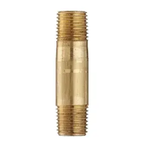 Customized Round Head 1/2" Nominal Diameter NPT Threaded Long Lead Free Brass Adapter Nipple Pipe Fitting