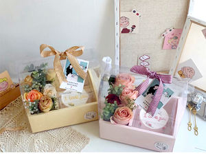 低价定制印花设计粉色便携式结婚蛋糕盒 - Product Image 6