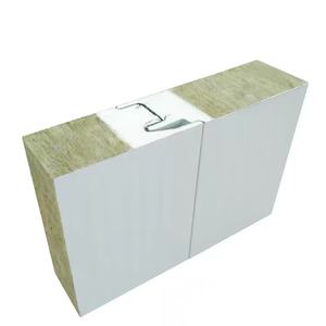 Paneles Sándwich de Lana de Roca con <span class=keywords><strong>Placas</strong></span> de Acero de Color se Utilizan <span class=keywords><strong>para</strong></span> Aislamiento de Paneles de Pared y Techo en Edificios de Almacenes. - Product Image 2