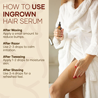 Sérum anti-poils incarnés et solution anti-irritations pour le maillot de bain et le visage - Huile apaisante, exfoliante et nourrissante pour les poils incarnés