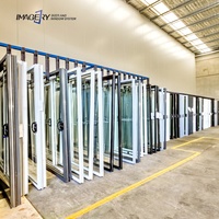 Venta Directa de Fábrica, Puertas Interiores Corredizas de Aluminio con Vidrios Dobles Templados de Alta Calidad para Casas en Nueva Zelanda
