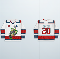 Fabrication rapide maillots de hockey sur glace bien cousus vêtements de hockey à roulettes vêtements de rouleau évacuant l'humidité pour les hommes