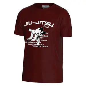 Custom Logo Training Fitness Fight Jiujitsu T-Shirt Printer Womens Graphic Tees Tshirt Custom