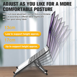 Xách tay hợp kim nhôm máy tính xách tay đứng có thể gập lại máy tính xách tay hỗ trợ Khung máy tính tản nhiệt phụ kiện mới cho máy tính xách tay cơ sở - Product Image 6