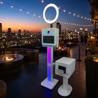 Cabina de Fotos DSLR con Pantalla Táctil LCD de 15.6 Pulgadas para Bodas y Fiestas, con Soporte de Luz LED RGB