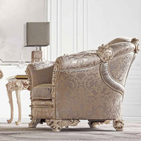 Ensemble de canapés sectionnels de luxe français, style néoclassique, sur mesure, en bois massif européen, sculpté à la main, avec revêtement en tissu, pour salon