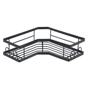 Étagère d'angle murale moderne à double niveau en acier inoxydable pour le rangement du savon et des articles de toilette - Product Image 5