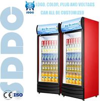 Vitrine Réfrigérée Facile à Nettoyer, à Température Unique, avec Revêtement Intérieur Transparent en Acier Inoxydable 304, pour Boissons, Porte Simple ou Double